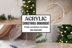 Acrylic Christmas Ornament Mockups , acrylic blank mockup Product Image 1