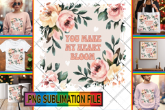 Cozy TSHIRT Sublimation Art PNG, Flower Quote Product Image 1