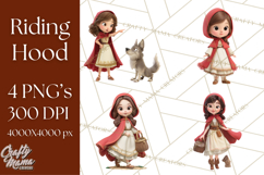 Crimson Cloak Fairy Tale Storybook PNG Clipart Product Image 1