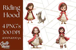 Crimson Cloak Fairy Tale Storybook PNG Clipart Product Image 1