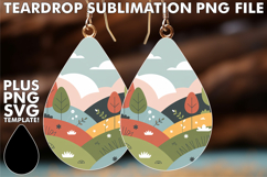 Playful Teardrop Earrings Sublimation, Spring Product Image 1