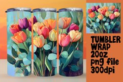 Oil Flower Art Wrap for Custom Sublimation Tumblers Product Image 1
