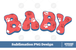 American Baby 4th of July USA Cat Dog Paw DTF Sublimation Product Image 1