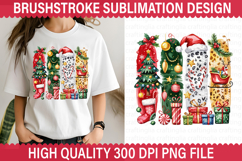Christmas Brushstroke Sublimation Design - Brushstroke PNG Product Image 1