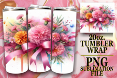 Wholesome joy 20oz tumbler wrap, Flowers Product Image 1