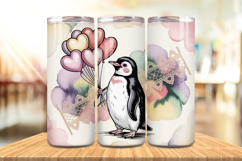 Valentine’s Day Cute Penguin Tumbler Wrap PNG Big Bundle Product Image 6