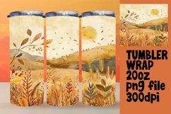Watercolor Fall Tumbler | 20oz Wrap Design Product Image 1