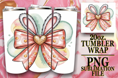 Sublimation Delight 20oz tumbler wrap, Easter Bow Product Image 1