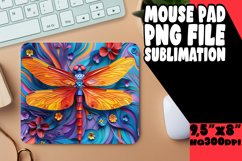 Lively Dynamic Whimsical Dragonfly Mouse Pad Product Image 1
