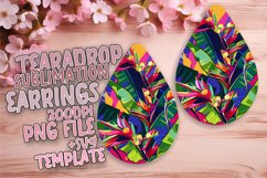 Bright Pop Art Teardrop Earring Design Graphics Product Image 1