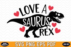 Love a Saurus Rex Valentine Day SVG | SVG Cut files Product Image 1