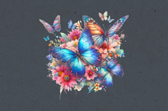 Watercolor Butterflies sublimation print design PNG Product Image 2