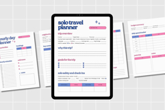 Solo Travel Planner Printable &amp; Digital Use PDF Product Image 1