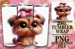 JOYFUL ESCAPE 20oz TUMBLER WRAP, 3D Dog Product Image 1