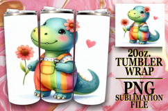 RADIANT SMILES 20oz TUMBLER WRAP, Dino Product Image 1