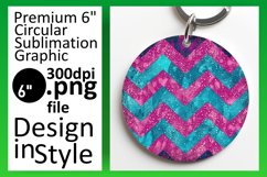 Glitter Stripe Pattern Round Design Art Product Image 1