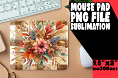 Vibrant Mouse Pad Sublimation Design, Autumn Flower Product Image 1