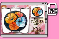 Denim Floral Tumbler Sublimation Spring 20oz Product Image 1