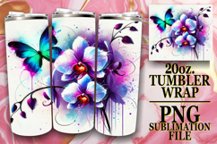 Joyful Memories 20oz tumbler wrap, Butterfly Product Image 1