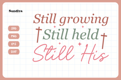 Christian Quote SVG - Faith Saying |Still Held Still His Product Image 3