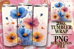 Radiant Spring Floral Tumbler Wrap Design Product Image 1