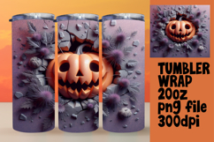 RICH 20oz Tumbler Template for DIY Projects , 3D Pumpkin Product Image 1