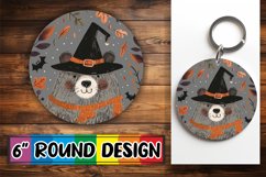 Halloween Boho Animal Round Design Autumn Keychain Product Image 1