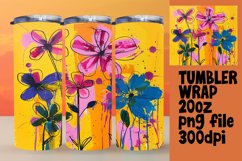 Vibrant Floral Wrap Designs for 20oz Tumblers Product Image 1