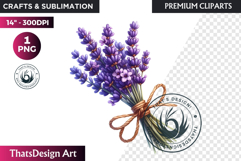 Lavender Clipart PNG, Purple flower arrangement sublimation Product Image 1