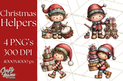 Christmas Elf Clipart Santa’s Workshop PNG Product Image 1