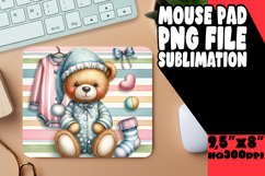 Sweet MOUSE PAD Sublimation Style, Teddy Bear Product Image 1
