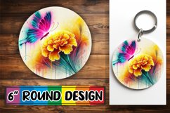 Bright Sublimation Car Coasters, Butterfly Product Image 1