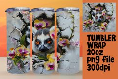 Tumbler Wrap: 3D Wall Hole with Springtime Animals Product Image 1