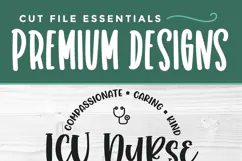ICU Nurse SVG - a critical care unit nurse svg for crafts Product Image 3