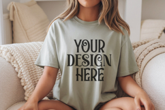 Sage Comfort Colors 1717 T-shirt Mockups,1717 Mockups Product Image 1