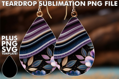 Playful Teardrop Earrings Magic PNG, Pattern Product Image 1