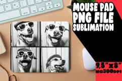 Cheerful Puppy Photo Sublimation Mouse Pad Template for DIY Product Image 1