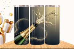 Festive Happy New Year Tumbler Wrap 2026: 20oz Skinny Tumble Product Image 1
