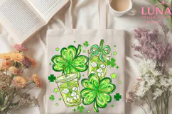 Lucky and Caffeinated png, St Patricks Day Png, Lucky Png Product Image 4