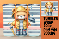 Sublimation Artwork for 20oz Tumbler , Teddy Bear Product Image 1
