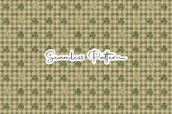Lucky Clover Plaid Seamless Patterns - Leprechaun &amp; Clovers Product Image 5