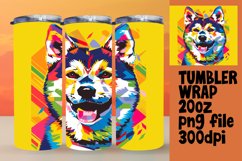 Stylish Abstract Dog Wrap 20oz Design Product Image 1
