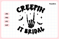 Spooky Bachelorette Party Saying SVG | Creepin It Bridal Product Image 3