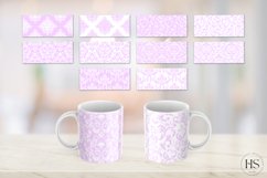 30 Purple Damask Pattern Mug Sublimation PNG Bundle Product Image 3