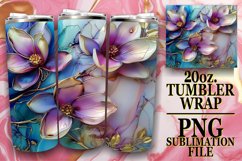 Enchanted Flower Opulence 20oz Tumbler Wraps Product Image 1