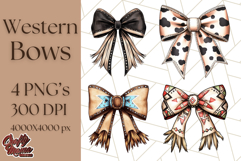 Western Style Bow PNG, Cute Cowboy, Cowgirl Coquette Png Product Image 1