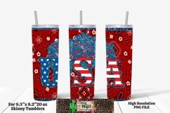 20oz Skinny Tumbler Patriotic USA July 4th Dye Sublimation S Product Image 2