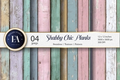 Seamless Pastel Wood Planks Shabby Cottage Digital Paper Product Image 1