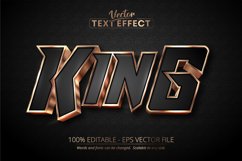 King text, luxury rose gold editable text effect Product Image 1