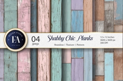 Seamless Pastel Wood Planks Shabby Cottage Digital Paper Product Image 1